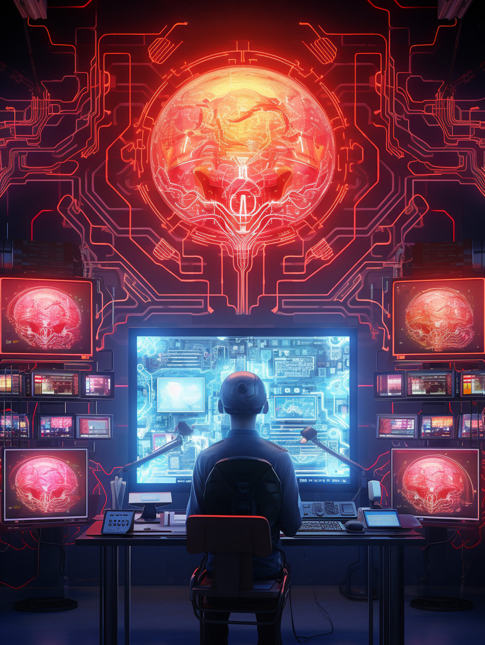cyberpunk-illustration-with-futuristic-technology-bright-neon-lights